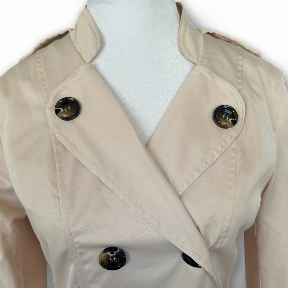 Ina “Lucy Trench” Double-Breasted Trench Coat Size Small - Picture 5 of 8